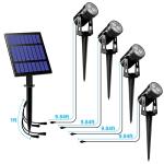 CREPOW 4-in-1 Solar Outdoor Spot Lights