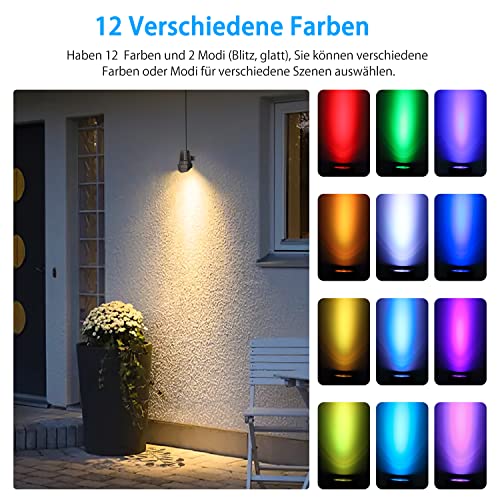 MEIHUA 3-Pack Solar Spotlights for Outdoor Gardens