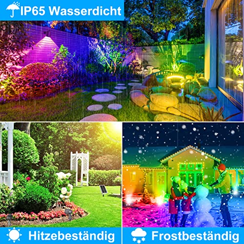 MEIHUA 3-Pack Solar Spotlights for Outdoor Gardens