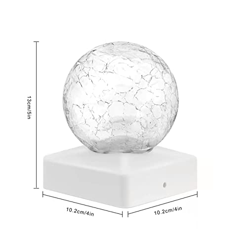 Solar Crackle Ball Post Cap Lights - 2 Pack