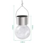 Solar Crackle Globe Hanging Lights - 4 Pack