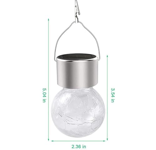 Crackle Globe Hanging Solar Lights - 4 Pack