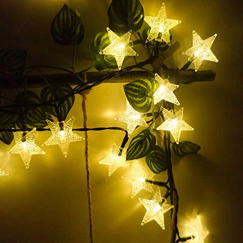 50 LED Solar Star String Lights - Warm White