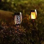 Hobubu Solar Flickering Flame Lights - 4 Pack