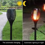 Hobubu Solar Flickering Flame Lights - 4 Pack