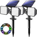 KASONIC Color Changing Solar Garden Lights - 2 Pack