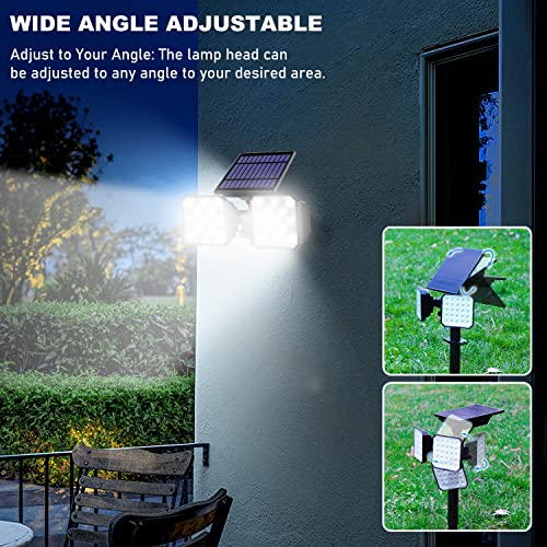 2-Pack Solar Spotlights: Wall & Ground Use