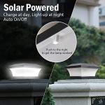 ILIKEPOW 4 Pack Solar Post Lights Waterproof