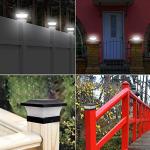 ILIKEPOW 4 Pack Solar Post Lights Waterproof