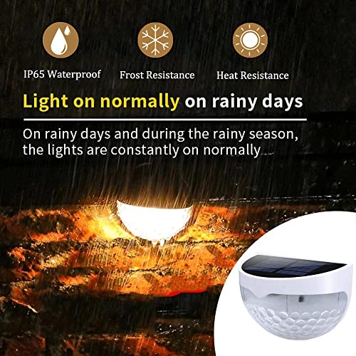 8-Pack Solar Fence Lights for Outdoor Gardens