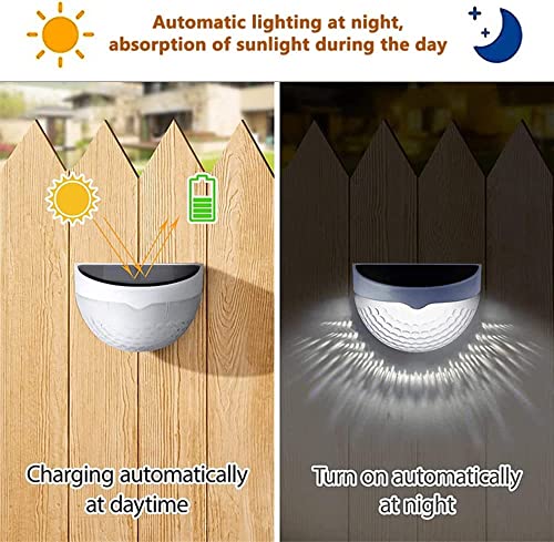8-Pack Solar Fence Lights for Outdoor Gardens