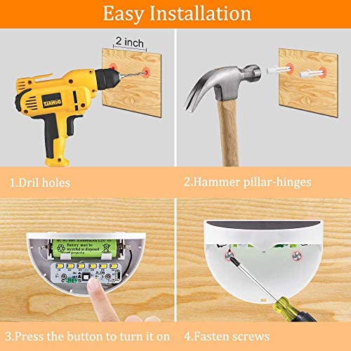8-Pack Solar Fence Lights for Outdoor Gardens