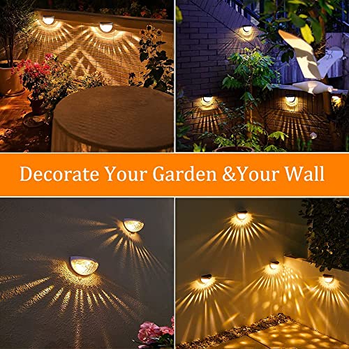 8-Pack Solar Fence Lights for Outdoor Gardens