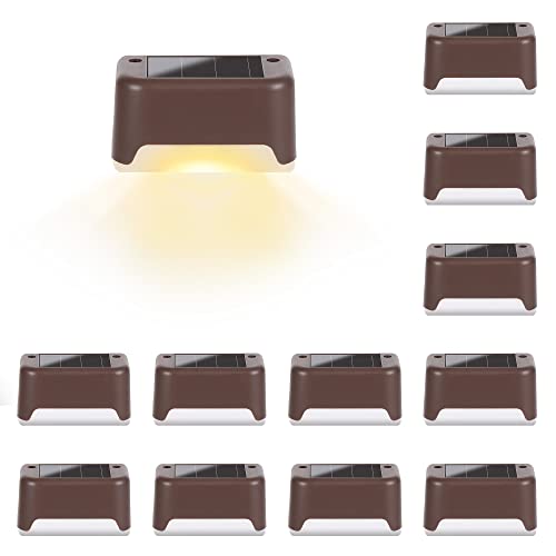 12 Pack of Waterproof Solar Deck Lights