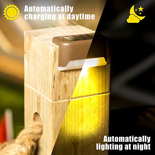 12 Pack of Waterproof Solar Deck Lights