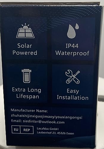 Siedinlar Solar Post Lights Garden Lights Glass 2 Modes LED Light Waterproof Decorations for 4x4 5x5 6x6 Inch Posts Fence Cap Garden Deck Patio Black (2 Pack)