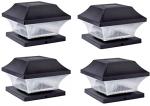 Rheme Solar Post Lights - 4 Pack for Gardens
