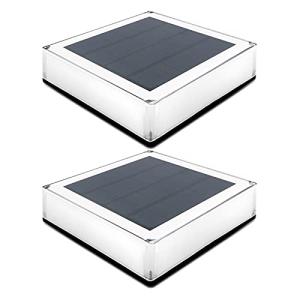 ILIKEDPOW 2-Pack Adjustable Solar Garden Post Lights