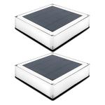 ILIKEDPOW 2-Pack Adjustable Solar Garden Post Lights