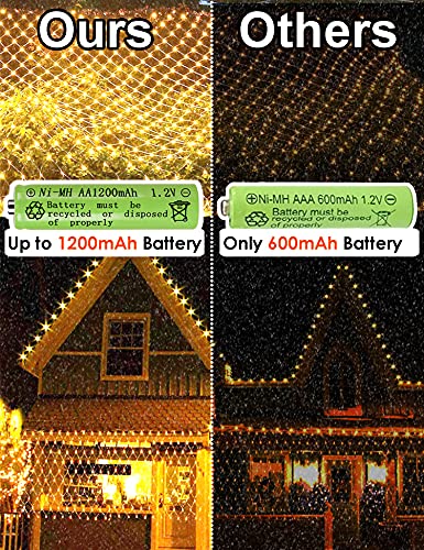 Outdoor Solar Fairy Net Lights, 204 LEDs