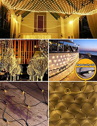 Outdoor Solar Fairy Net Lights, 204 LEDs