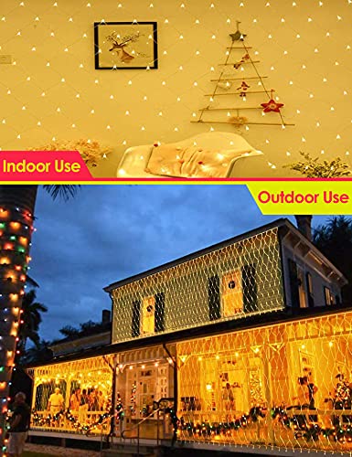 Outdoor Solar Fairy Net Lights, 204 LEDs