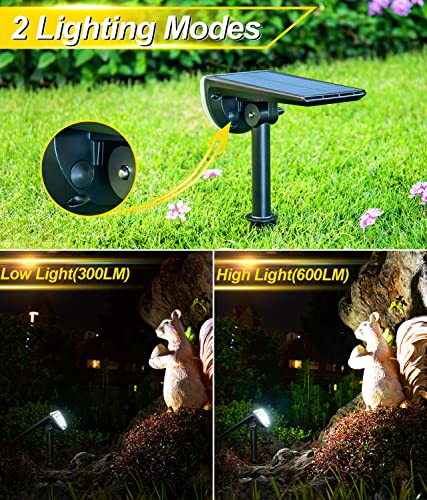 ROSHWEY Solar Garden Spot Lights - 600LM, Waterproof