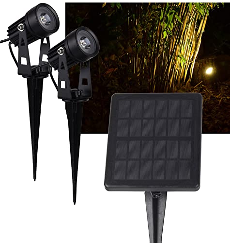 Warm White Solar Garden Spotlight with Twilight Sensor