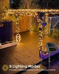 Solar LED String Lights, 2 Pack, 200 LEDs, Warm White