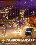 Solar LED String Lights, 2 Pack, 200 LEDs, Warm White