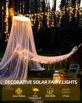 Solar LED String Lights, 2 Pack, 200 LEDs, Warm White