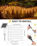 Solar LED String Lights, 2 Pack, 200 LEDs, Warm White
