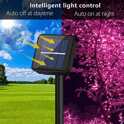 50LED Pink Solar String Lights for Outdoor Decor