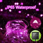 Pink Solar String Lights – 50 LEDs, 16ft, 2 Pack