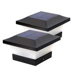 ILIKEPOW Solar LED Waterproof Post Lights - 2 Pack