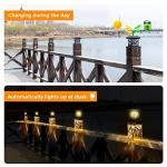 Twinsluxes Waterproof Solar Post Cap Lights - 8 Pack