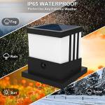 NATPOW Solar Post Lights with 3 Modes - 4 Pack