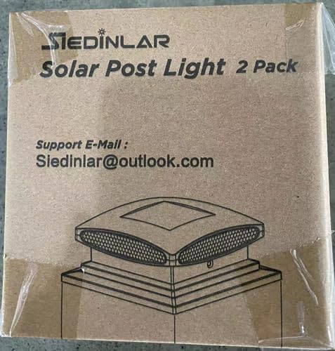 Siedinlar Solar Post Cap Lights Outdoor, 2 Modes 24 LED Solar Powered Fence Deck Light for 4x4 5x5 6x6 Posts Garden Patio Decoration Warm White & Cool White, White (2 Pack)
