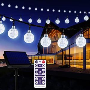 Solar String Lights with Remote Control, 60 LEDs