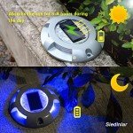 Solar-powered Blue Deck Lights for Outdoor Garden