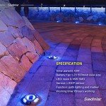 Solar-powered Blue Deck Lights for Outdoor Garden