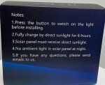 Solar-powered Blue Deck Lights for Outdoor Garden