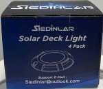 Solar-powered Blue Deck Lights for Outdoor Garden
