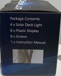 Solar-powered Blue Deck Lights for Outdoor Garden