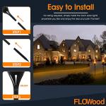 4 Pack Large Solar Torch Lights with Flickering Flames