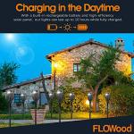 4 Pack Large Solar Torch Lights with Flickering Flames