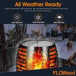 4 Pack Large Solar Torch Lights with Flickering Flames