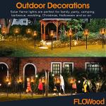 4 Pack Large Solar Torch Lights with Flickering Flames