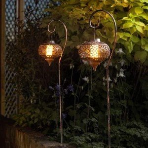 Moroccan Solar Lanterns on Crook Stakes