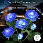 Solar Garden Stake Lights with 6 Rose Flowers